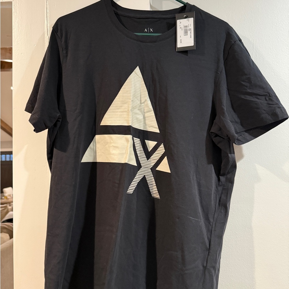 Armani Exchange Black and White Graphic Tee
